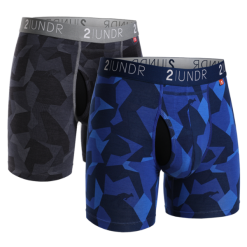 Cheap CLUBS Store 39 2UNDR 2 Pack - Swing Shift Boxer Brief Black Camo/Blue Camo
