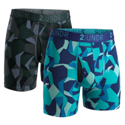 Cheap CLUBS Store 43 2UNDR 2 Pack - Swing Shift Boxer Brief Water/Forest Camo