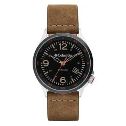 Columbia Watch - Canyon Ridge - Black 3-Hand Date Camel Leather