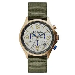 Columbia Watch - Canyon Ridge - Stone Chronograph Date Olive Nylon