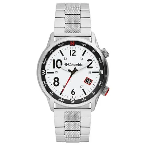 Columbia Watch - Outbacker - White 3-Hand Date Stainless Steel Bracelet 3 Columbia Watch - Outbacker - White 3-Hand Date Stainless Steel Bracelet