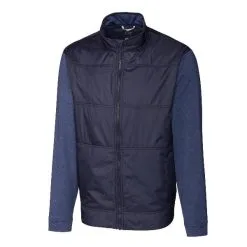 Cutter & Buck Cutter And Buck Stealth Hybrid Quilted Full Zip Jacket - Mens