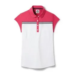 Footjoy Cap Sleeve Color Block Polo - Womens