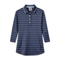 Footjoy Pique 1/2 Sleeve Pinstripe Polo - Womens