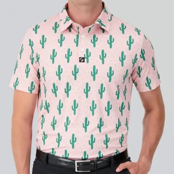Full Wedge Golf - Cactus Hack Polo - Mens 3 Full Wedge Golf - Cactus Hack Polo - Mens