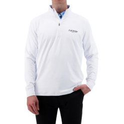 Full Wedge Golf - White Q-Zip - Mens