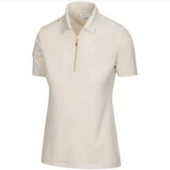 Greg Norman Collection - Tailor Collar Solid Zip Polo - Womens
