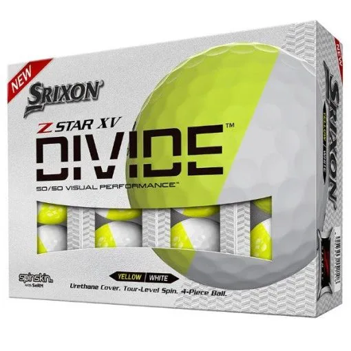 Srixon Z-Star XV 8 Divide - White/Tour Yellow 7 Srixon Z-Star XV 8 Divide - White/Tour Yellow -Cheap CLUBS Store Srixon Z Star XV 8 Divide WhiteTour Yellow Golf Balls